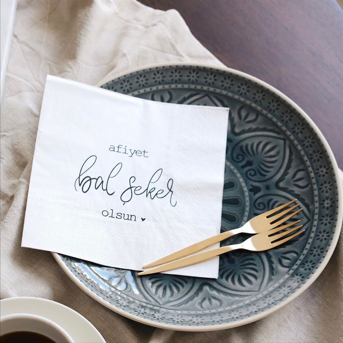 Afiyet bal seker Servietten